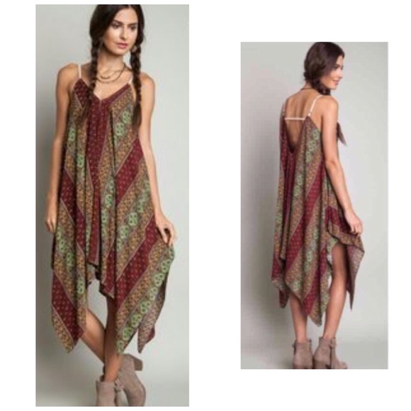 boho handkerchief dress